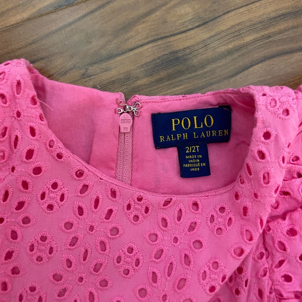 NWT Ralph Lauren Polo Toddler Girls Dress in Pink Size 2T - Picture 7 of 7